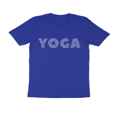 Half Sleeve Round Neck T-Shirt – White Text - Yoga puraidoprints