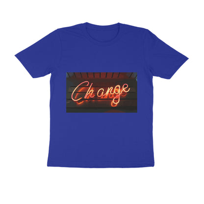 Half Sleeve Round Neck T-Shirt - change puraidoprints