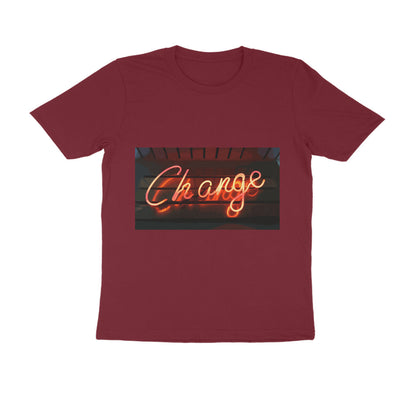 Half Sleeve Round Neck T-Shirt - change puraidoprints