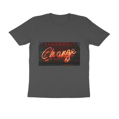 Half Sleeve Round Neck T-Shirt - change puraidoprints