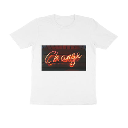 Half Sleeve Round Neck T-Shirt - change puraidoprints