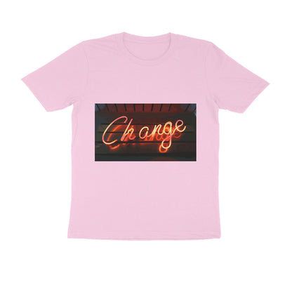 Half Sleeve Round Neck T-Shirt - change puraidoprints