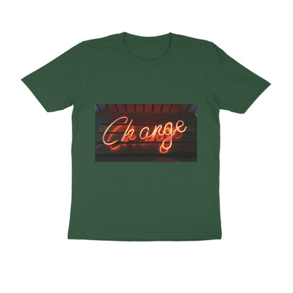 Half Sleeve Round Neck T-Shirt - change puraidoprints