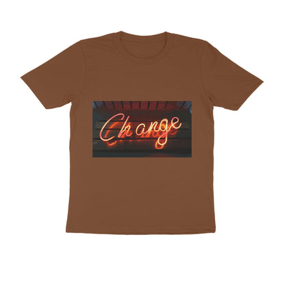 Half Sleeve Round Neck T-Shirt - change puraidoprints