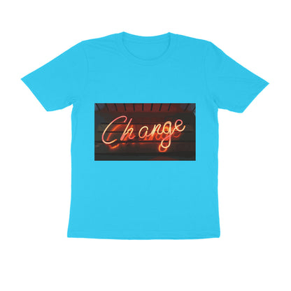 Half Sleeve Round Neck T-Shirt - change puraidoprints