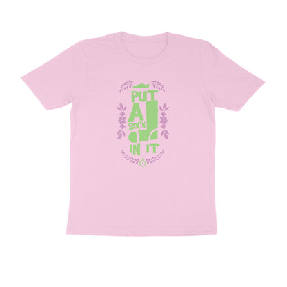 Half Sleeve Round Neck T-Shirt – put a sock in it 1 puraidoprints