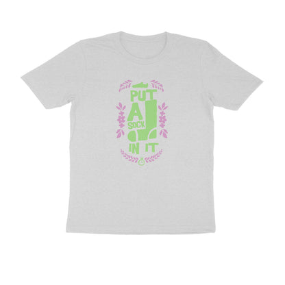 Half Sleeve Round Neck T-Shirt – put a sock in it 1 puraidoprints