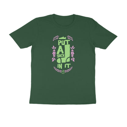 Half Sleeve Round Neck T-Shirt – put a sock in it 1 puraidoprints