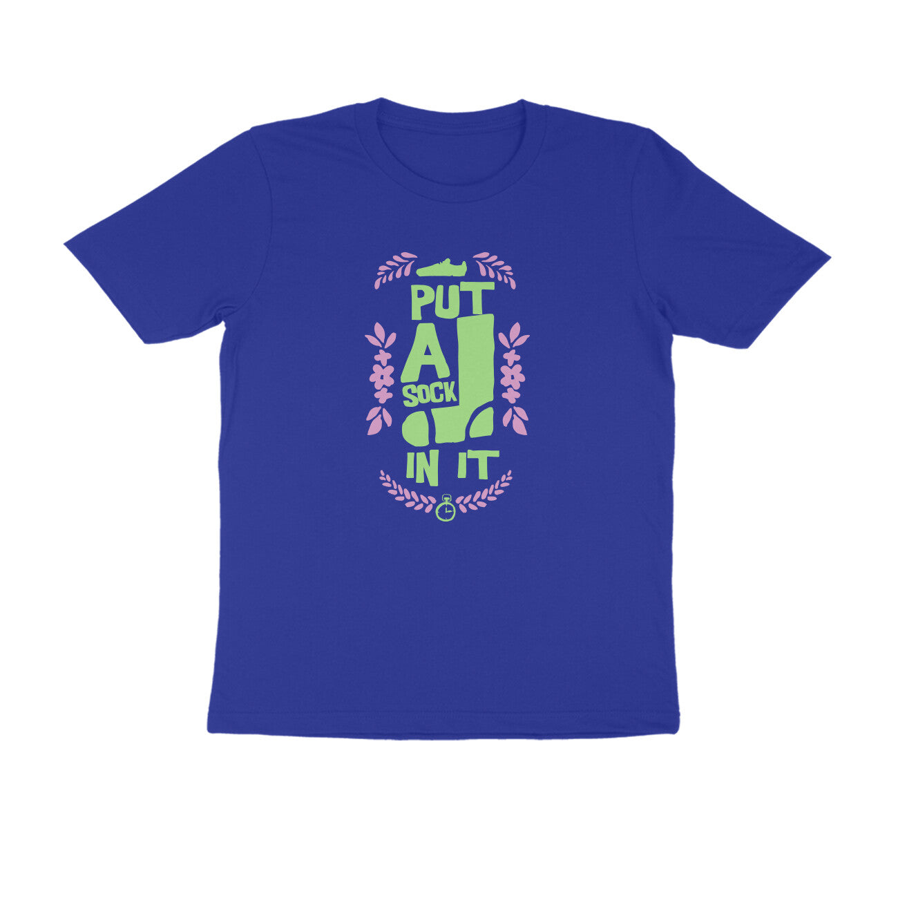 Half Sleeve Round Neck T-Shirt – put a sock in it 1 puraidoprints