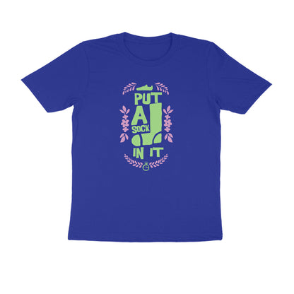 Half Sleeve Round Neck T-Shirt – put a sock in it 1 puraidoprints