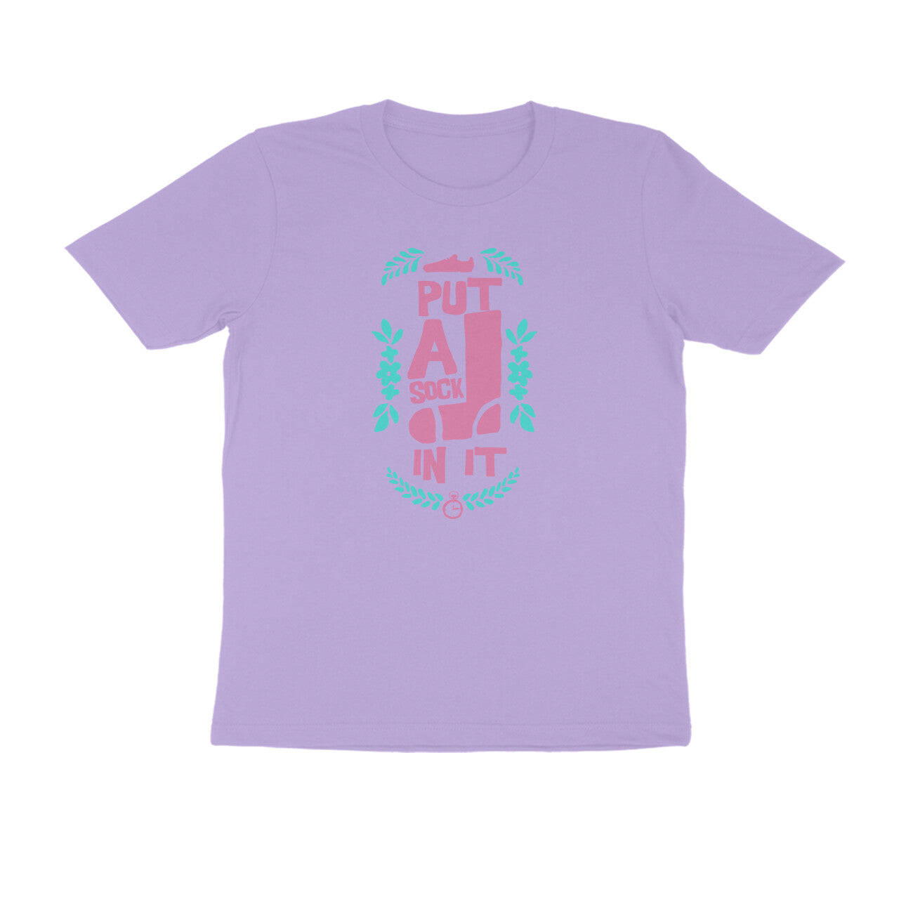 Half Sleeve Round Neck T-Shirt – put a sock in it 2 puraidoprints