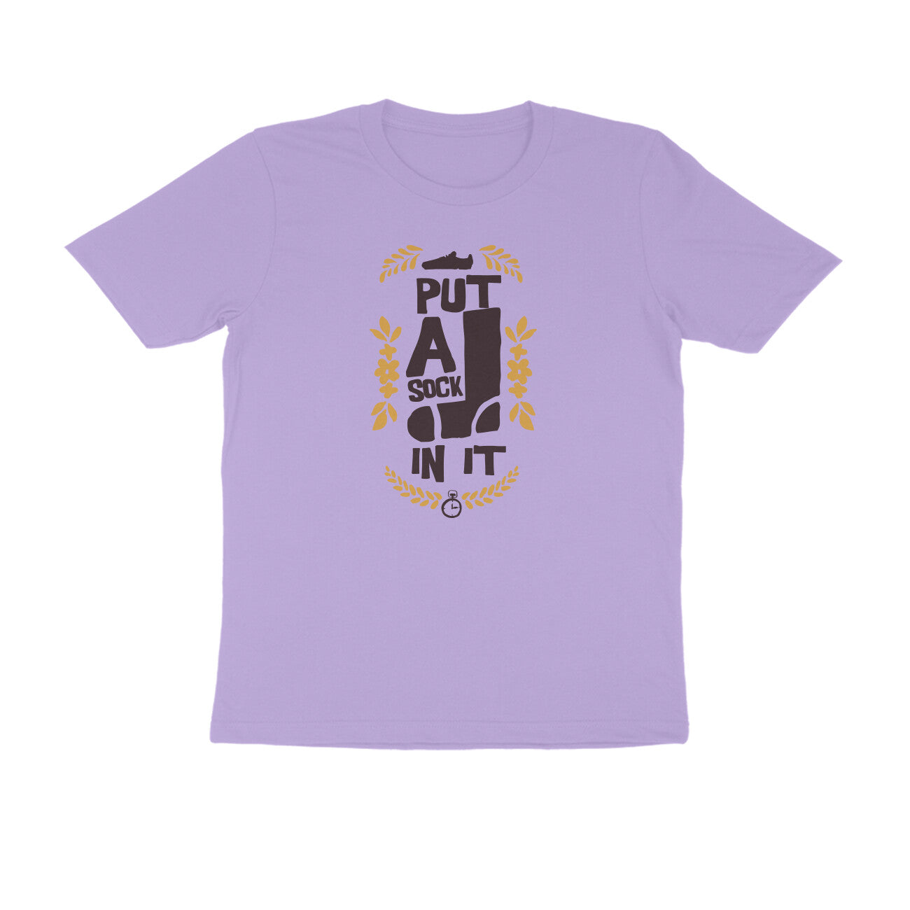 Half Sleeve Round Neck T-Shirt – put a sock in it 3 puraidoprints