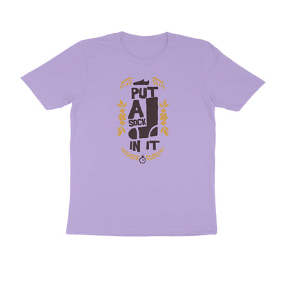 Half Sleeve Round Neck T-Shirt – put a sock in it 3 puraidoprints