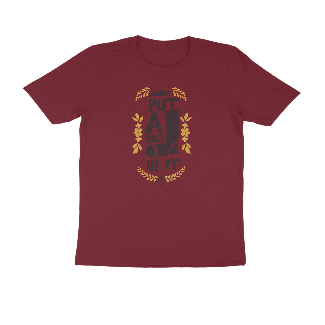 Half Sleeve Round Neck T-Shirt – put a sock in it 3 puraidoprints