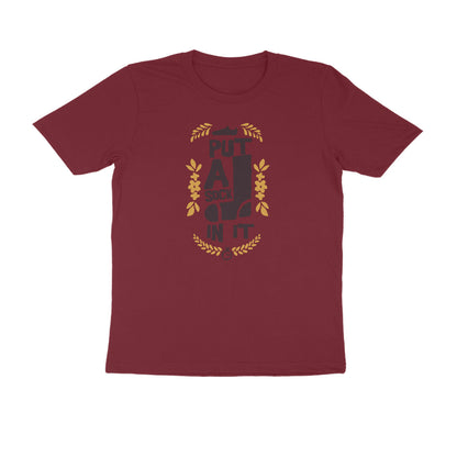 Half Sleeve Round Neck T-Shirt – put a sock in it 3 puraidoprints