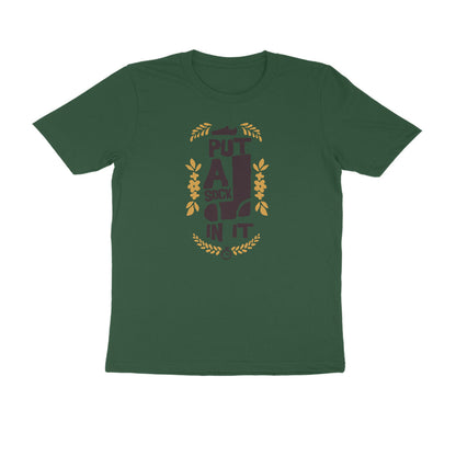 Half Sleeve Round Neck T-Shirt – put a sock in it 3 puraidoprints