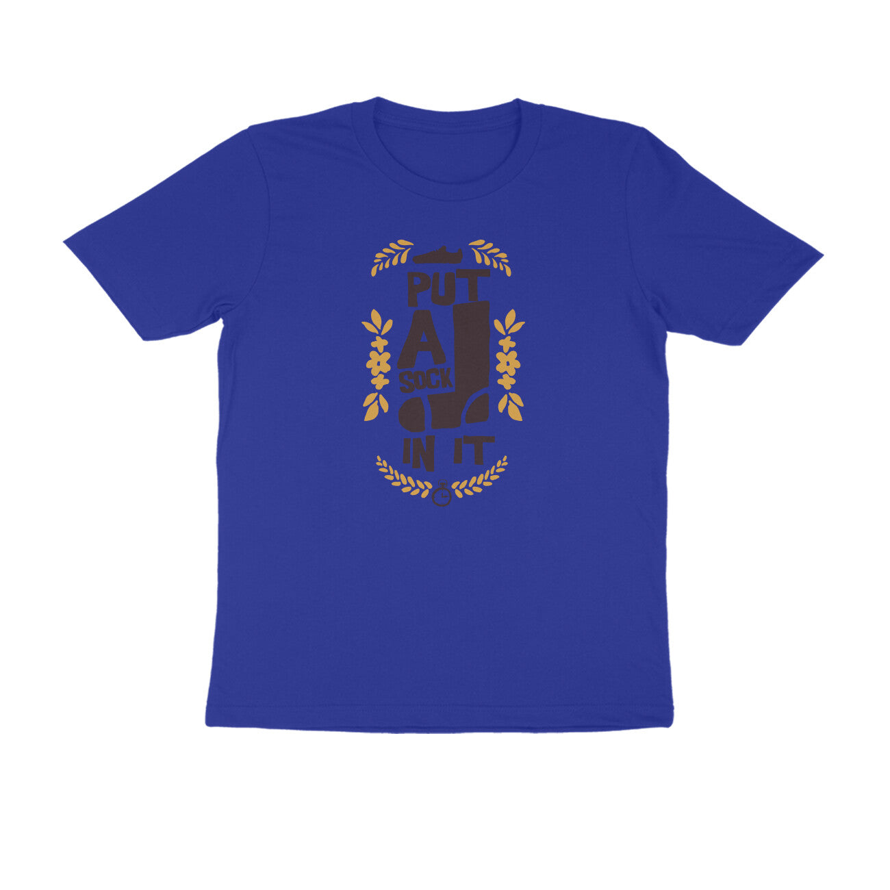Half Sleeve Round Neck T-Shirt – put a sock in it 3 puraidoprints