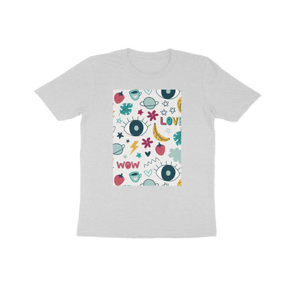 Kids' Half Sleeve Round Neck Tshirt - Abstract puraidoprints