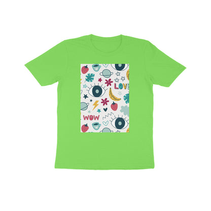 Kids' Half Sleeve Round Neck Tshirt - Abstract puraidoprints
