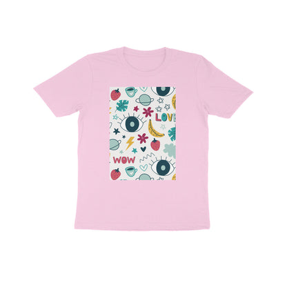 Kids' Half Sleeve Round Neck Tshirt - Abstract puraidoprints