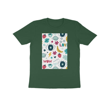 Kids' Half Sleeve Round Neck Tshirt - Abstract puraidoprints