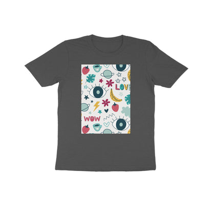 Kids' Half Sleeve Round Neck Tshirt - Abstract puraidoprints