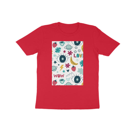 Kids' Half Sleeve Round Neck Tshirt - Abstract puraidoprints