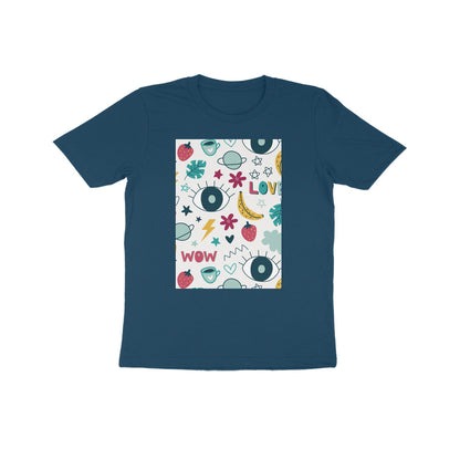 Kids' Half Sleeve Round Neck Tshirt - Abstract puraidoprints