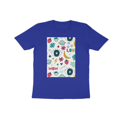 Kids' Half Sleeve Round Neck Tshirt - Abstract puraidoprints