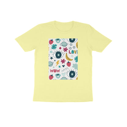 Kids' Half Sleeve Round Neck Tshirt - Abstract puraidoprints