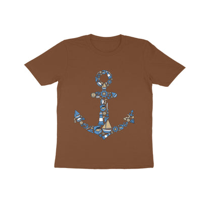 Kids' Half Sleeve Round Neck Tshirt – Anchor Blue puraidoprints