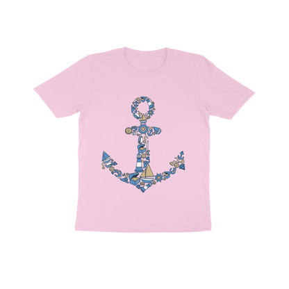 Kids' Half Sleeve Round Neck Tshirt – Anchor Blue puraidoprints