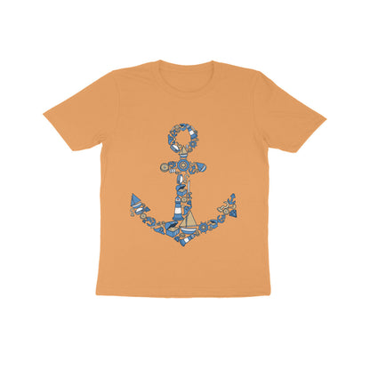 Kids' Half Sleeve Round Neck Tshirt – Anchor Blue puraidoprints