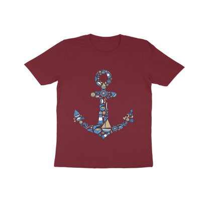 Kids' Half Sleeve Round Neck Tshirt – Anchor Blue puraidoprints