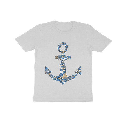 Kids' Half Sleeve Round Neck Tshirt – Anchor Blue puraidoprints