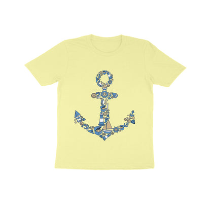 Kids' Half Sleeve Round Neck Tshirt – Anchor Blue puraidoprints