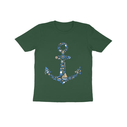 Kids' Half Sleeve Round Neck Tshirt – Anchor Blue puraidoprints