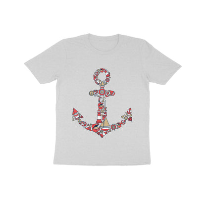 Kids' Half Sleeve Round Neck Tshirt – Anchor Red puraidoprints