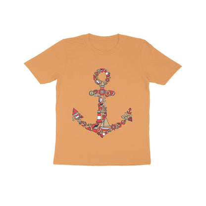 Kids' Half Sleeve Round Neck Tshirt – Anchor Red puraidoprints