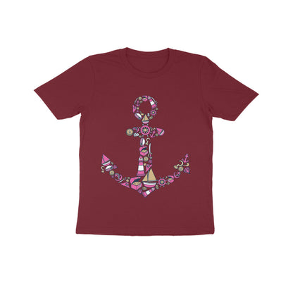 Kids' Half Sleeve Round Neck Tshirt – Anchor Yellow puraidoprints