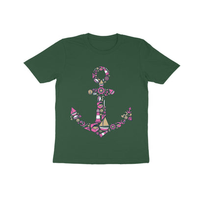 Kids' Half Sleeve Round Neck Tshirt – Anchor Yellow puraidoprints