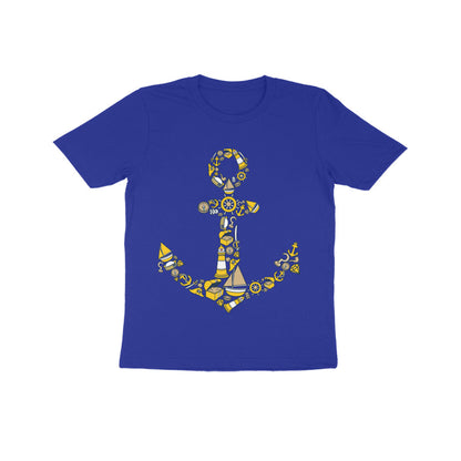 Kids' Half Sleeve Round Neck Tshirt – Anchor Yellow puraidoprints