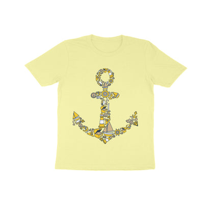 Kids' Half Sleeve Round Neck Tshirt – Anchor Yellow puraidoprints