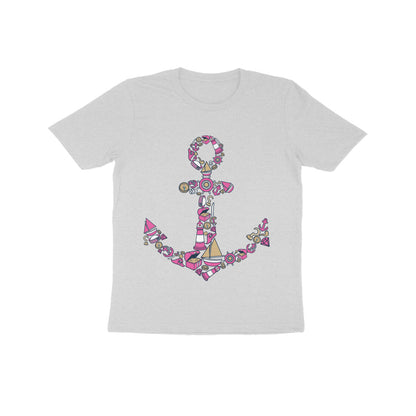 Kids' Half Sleeve Round Neck Tshirt – Anchor Yellow puraidoprints