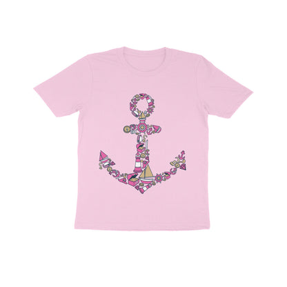Kids' Half Sleeve Round Neck Tshirt – Anchor Yellow puraidoprints