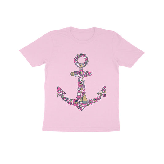 Kids' Half Sleeve Round Neck Tshirt – Anchor Yellow puraidoprints