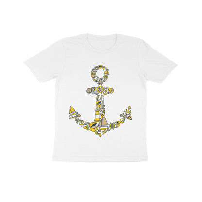 Kids' Half Sleeve Round Neck Tshirt – Anchor Yellow puraidoprints