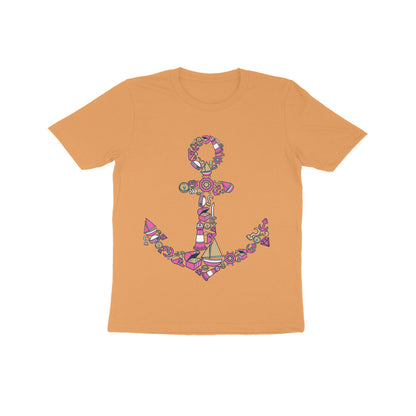 Kids' Half Sleeve Round Neck Tshirt – Anchor Yellow puraidoprints