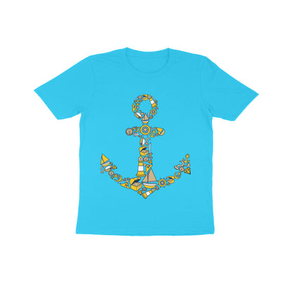 Kids' Half Sleeve Round Neck Tshirt – Anchor Yellow puraidoprints