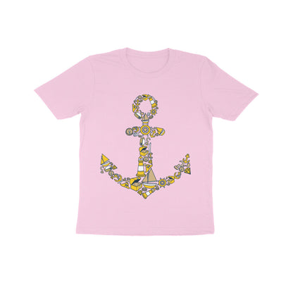 Kids' Half Sleeve Round Neck Tshirt – Anchor Yellow puraidoprints